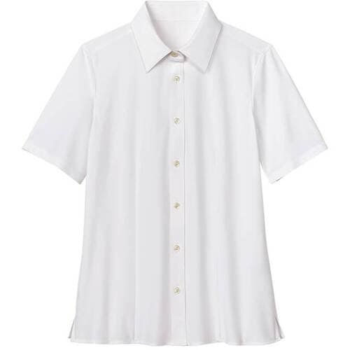 GROW ライト・ニット半袖ブラウス白系09