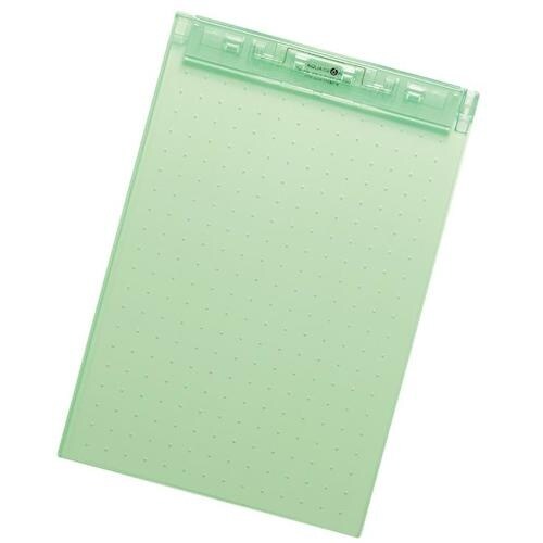 LIHIT 超薄型クリップボード 黄緑 A4/E