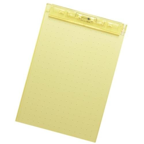 LIHIT 超薄型クリップボード 黄 A4/E