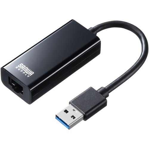 SANWA USB3.2ーLAN変換アダプタ(ブラ