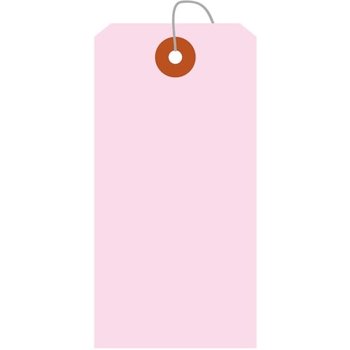 ササガワ カラー荷札 大 桃 一穴