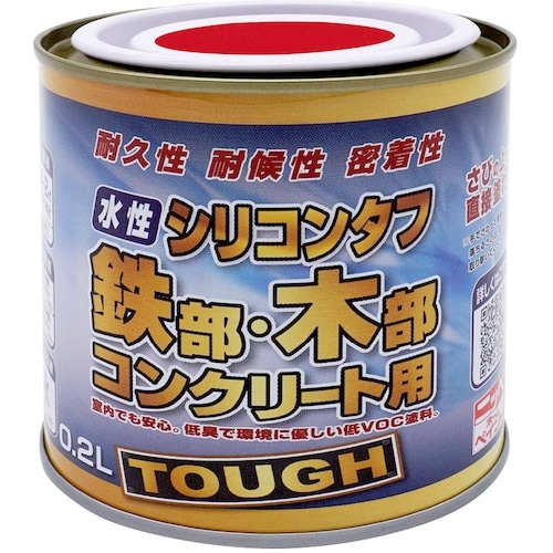 ニッぺ 水性シリコンタフ レッド 0.2L