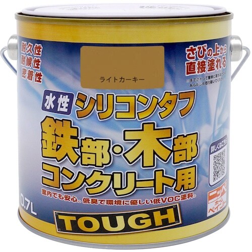 ニッぺ 水性シリコンタフ ライトカーキー 0.7L