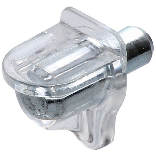 アイワ金属 棚ダボ5φ穴用5×8mm平受 クリア