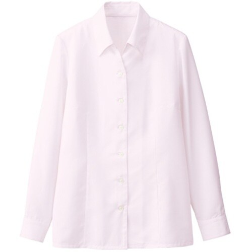 GROW テンセルR・ドビー長袖ブラウスピンク19