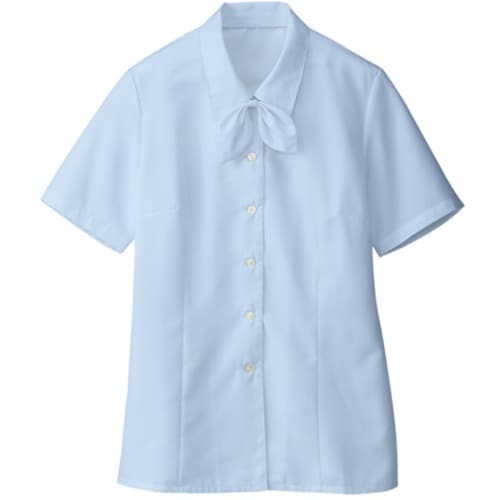 GROW テンセルR・ドビー半袖ブラウスブルー19