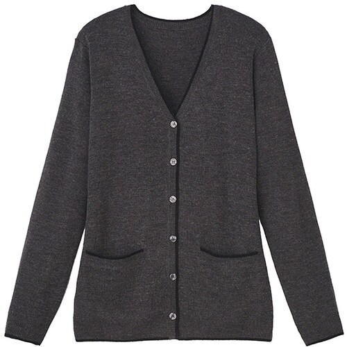 GROW ライン・ニットカーディガングレー4L