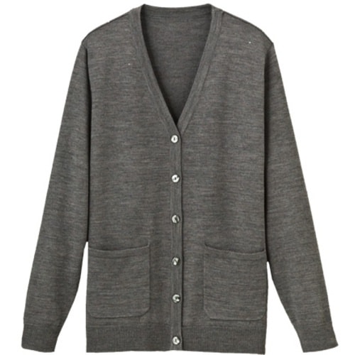 GROW エスタ・ニットカーディガングレーM