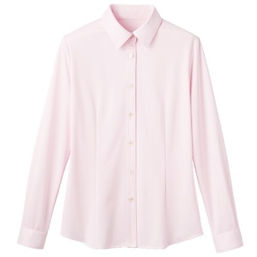 GROW コードレーン・ニット長袖ブラウスピンク2