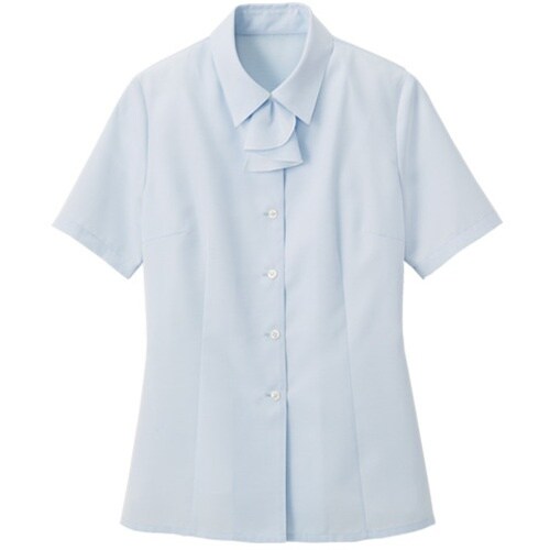 GROW シーニイ・ツイル半袖ブラウスブルー05