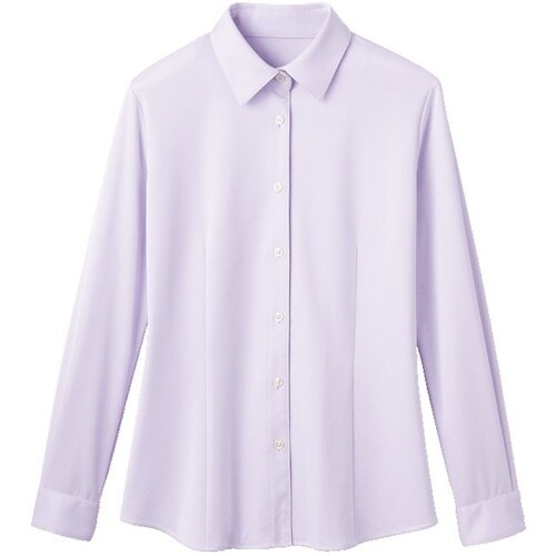 GROW コードレーン・ニット長袖ブラウスラベンダ