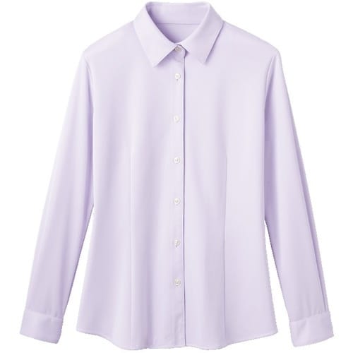 GROW コードレーン・ニット長袖ブラウスラベンダ