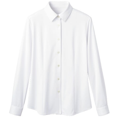 GROW コードレーン・ニット長袖ブラウスホワイト