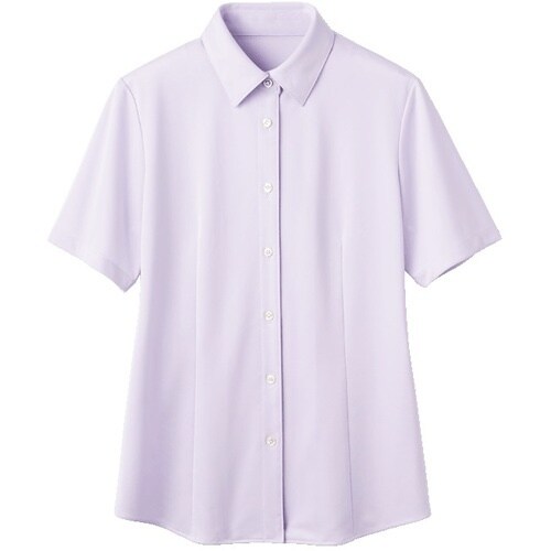 GROW コードレーン・ニット半袖ブラウスラベンダ