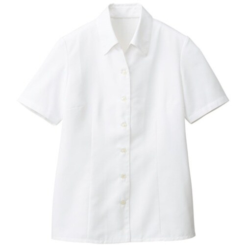 GROW テンセルR・ドビー半袖ブラウスホワイト1