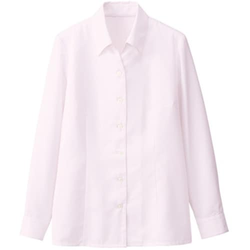 GROW テンセルR・ドビー長袖ブラウスピンク11