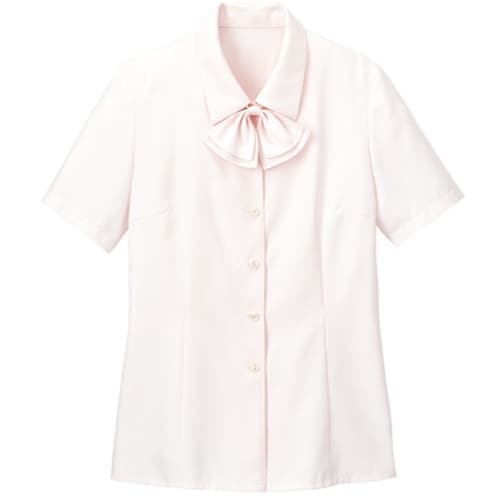 GROW シェブロン・ストライプブラウスピンク系0