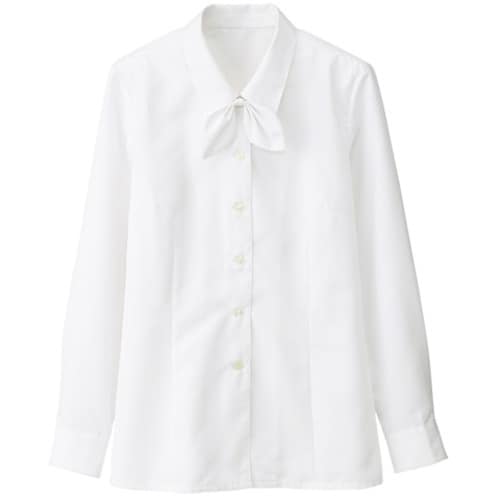 GROW テンセルR・ドビー長袖ブラウスホワイト0