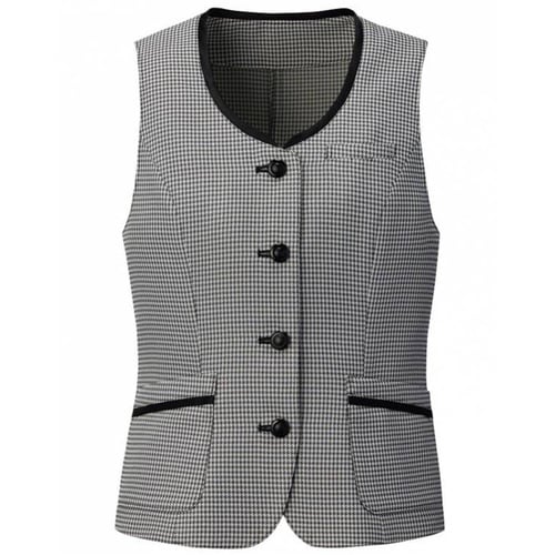 GROW ミニスターチェックベスト黒系15