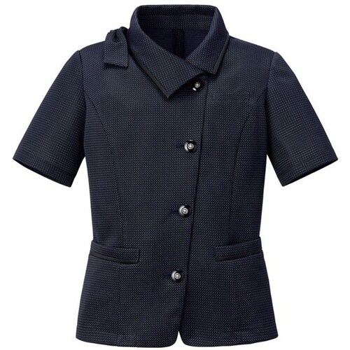 GROW ファインドッド・ニットオーバーブラウス紺