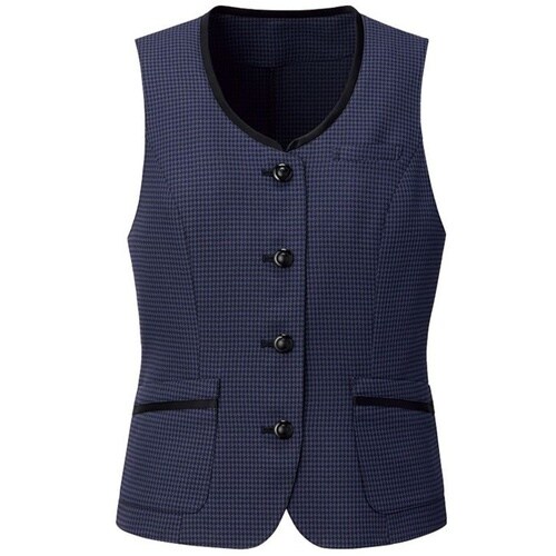 GROW ミニスターチェックベスト紺系17