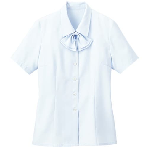 GROW シェブロン・ストライプブラウス青系11