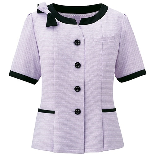 GROW パウダリーツイードオーバーブラウスラベン