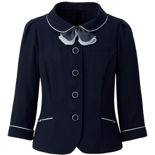 GROW ラスティック・ドビー七分袖オーバーブラウ