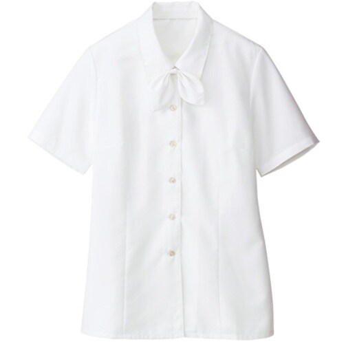 GROW テンセルR・ドビー半袖ブラウスホワイト1