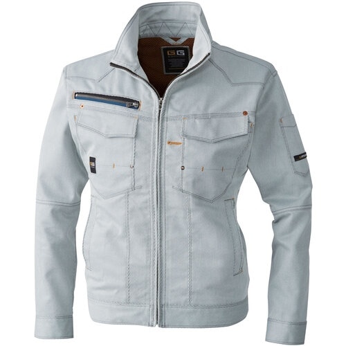 G.G. 8773 長袖ブルゾン シルバーグレー