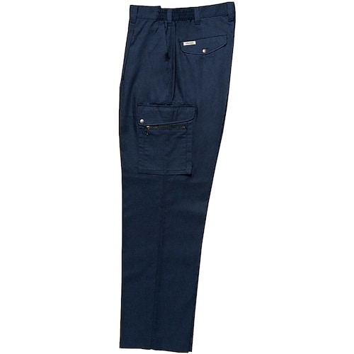 桑和 VA688 ワンタックカーゴパンツ ネイビー