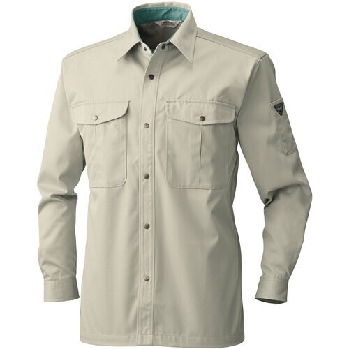 桑和 4445 長袖シャツ アイボリー 6L