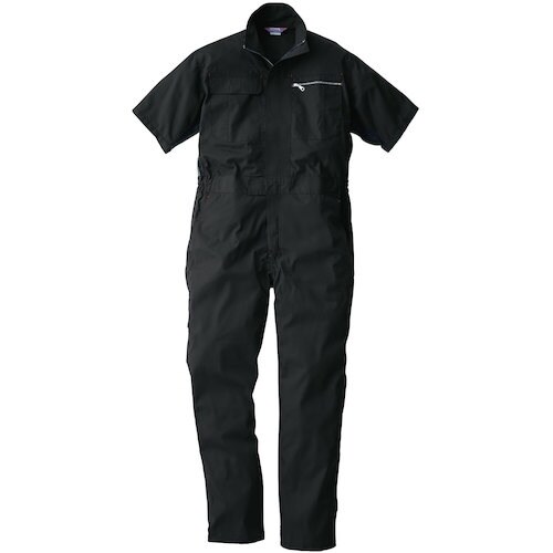 桑和 39017 半袖つなぎ ブラック 3L