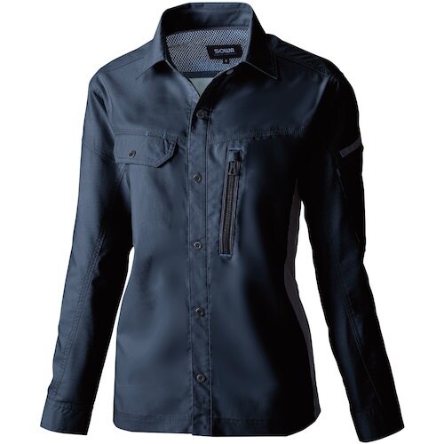 SOWA 3018−02 長袖シャツ ネイビー S