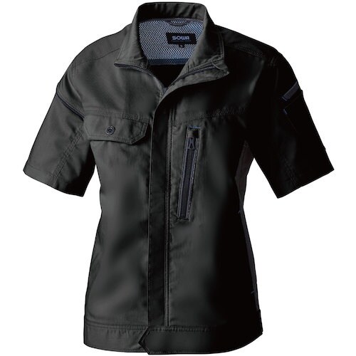 SOWA 3018−01 半袖ブルゾン ブラック