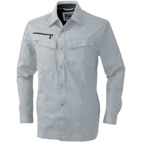 桑和 645 長袖シャツ グレー 4L