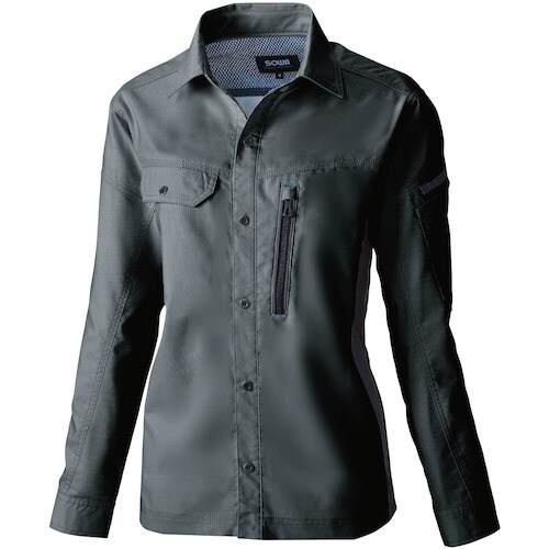 SOWA 3018−02 長袖シャツ チャコールグ