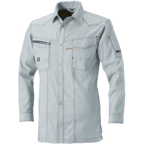 G.G. 875 長袖シャツ シルバーグレー M