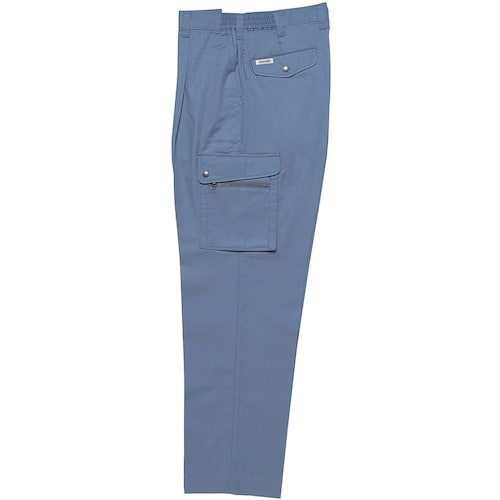 桑和 VA688 ワンタックカーゴパンツ ブルーグ