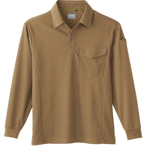 SOWA 50960 長袖ポロシャツ(胸ポケット付