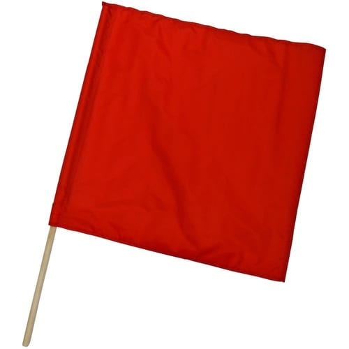 ミズケイ 「旗めくんです。」赤旗<45cm×45c