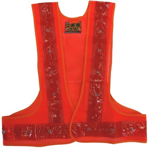 ミズケイ お祝いベスト「ご長寿さん」LED付(橙/