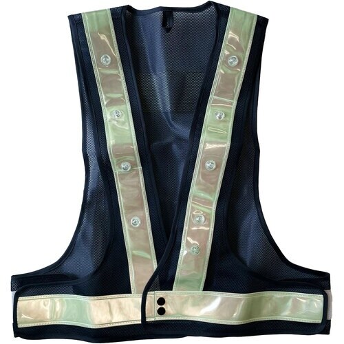 ミズケイ LED蓄光安全ベスト「ホタルック」<紺/