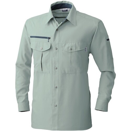 桑和 715 長袖シャツ ストーングレー LL