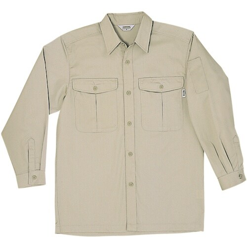 桑和 VA685 長袖シャツ アイボリー 6L