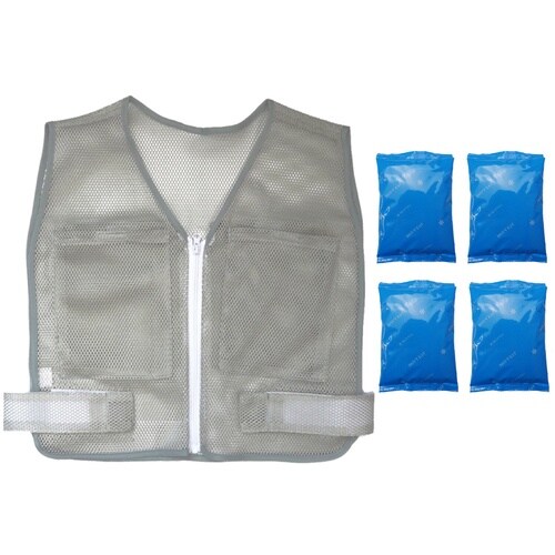 ミズケイ ポケット付きメッシュベスト+保冷剤R−2