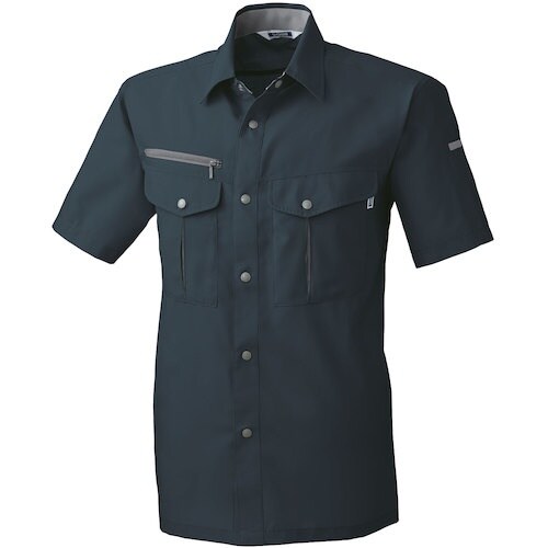 桑和 717 半袖シャツ ナイトネイビー 6L