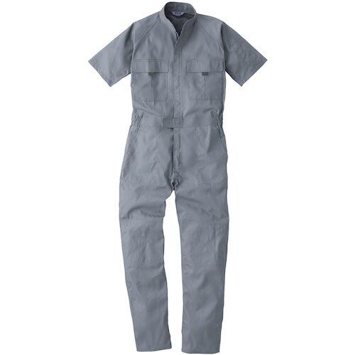 桑和 9007 半袖つなぎ グレー 4L