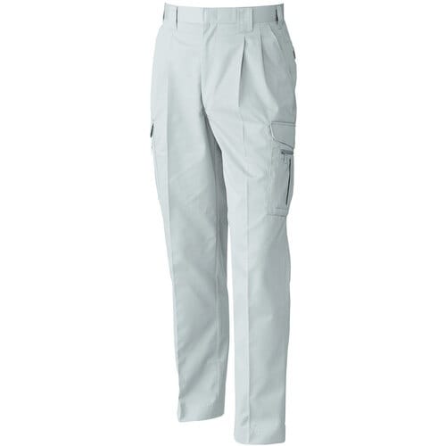 桑和 EC4228 ツータックカーゴパンツ シルバ