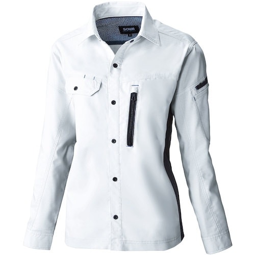 SOWA 3018−02 長袖シャツ シルバーグレ